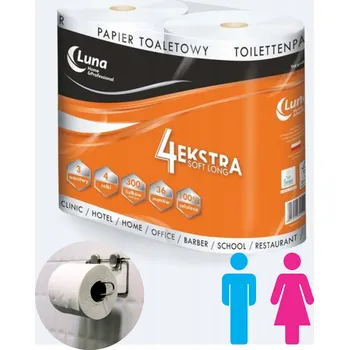 Toaletní papír Suchý toaletní papír bez vůně DGA Optima 4 ks