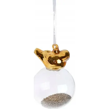 Vánoční dekorace Polská vánoční koule SIKORKA MODRA ptáček vánoční baňky ptáci