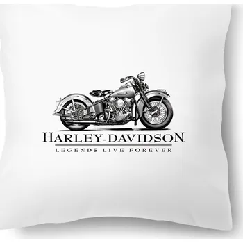 Dekorativní polštářek Polštářek s potiskem – Harley-Davidson Legends 40 × 40 cm | Od Máry