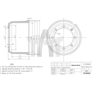 Brzdový buben Buben brzdový BPW 360x260 ECO 8 šroubů MTX MTX-B-007