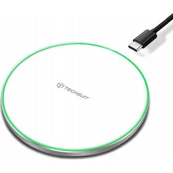 Techsuit Bezdrátová nabíječka 15W Premium Qi RGB (CHWR031) bílá