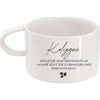 Bílý hrneček "Kolegyně, jsme neporazitelné, když jde o kávu"