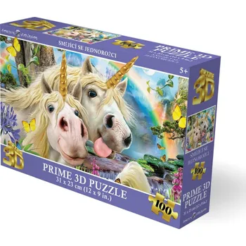 Puzzle Puzzle 3D Smějící se jednorožci