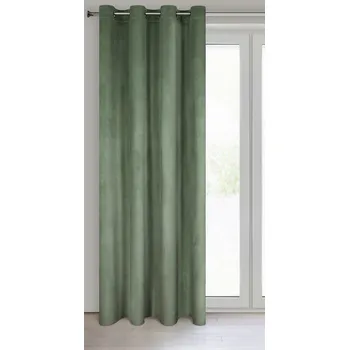 Dekorační velvet závěs s kroužky PAULINA 140x250 cm tmavě mátová (cena za 1 kus) MyBestHome