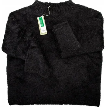 Dámský svetr Dámský svetr UNITED COLORS OF BENETTON černý chlupatý měkký teplý vel. M