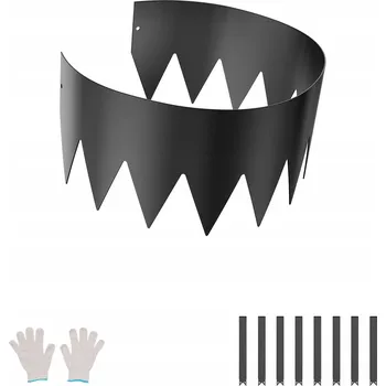 Zahradní obrubník Obrubníky trávníku 6 Ks 101,6 x 20,3 x 0,15 cm, obrubník odolný proti korozi, černý