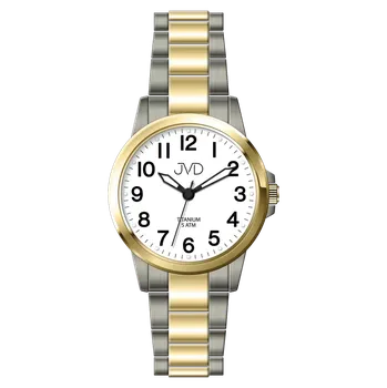 Hodinky JVD Dámské luxusní zlacené titanové hodinky JVD J5035.2 ( )