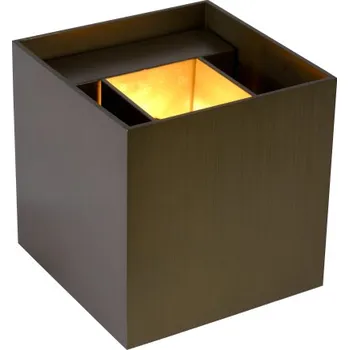 Lucide XIO nástěnné svítidlo hranaté G9/3.5W 350LM 2700K bronz