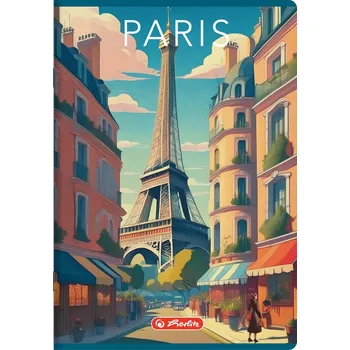 Sešit Sešit A4, 80 listů, linkovaný (mřížka) HERLITZ RETRO CITY