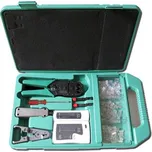 XtendLan Kit LAN - krimp kleště, ořezávač, narážeč, tester, konektory - pro RJ-11/12/45 a rozvodné panely