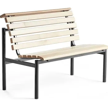 Pohovka Lavička AURORA, 2místná, černá, bříza