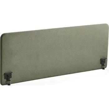 Paraván Stolový paraván ZONE, černé svorky, 1800X650x36 mm, potah Rivet, zelenomodrá