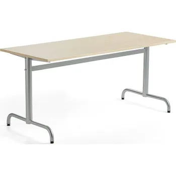 Jídelní stůl Stůl PLURAL, 1600x700x720 mm, akustická HPL deska, bříza, stříbrná
