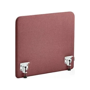 Paraván Stolový paraván ZONE, bílé svorky, 800X650x36 mm, potah Rivet, červenofialová