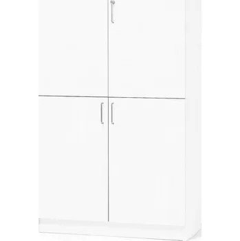 Šatní skříň Skříň THEO, 4 dveře, 2100x1000x320 mm, bílá