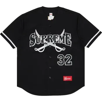 Pánská móda Supreme Swords Baseball Jersey Black Velikost: L
