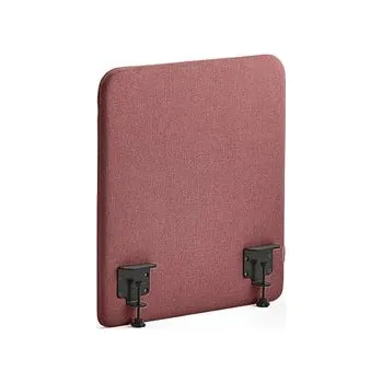 Paraván Stolový paraván ZONE, černé svorky, 600X650x36 mm, potah Rivet, červenofialová