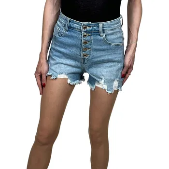 Dámské kraťasy Re-Dress Dámské modré džínové kraťasy CASSANDRA Barva: Modrá, Velikost: M