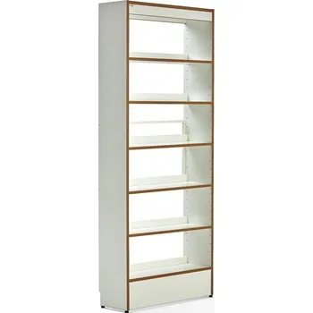 Dílenský regál Regál na knihy STORY, jednostranný, 2240x922x305 mm, 6 polic, bílá