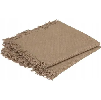 Prostěradlo BAVLNĚNÉ UBROUSKY S TŘÁSNĚMI BÉŽOVÉ 40 X 40 CM SADA 2 KUSŮ