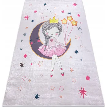 Koberec Koberec pro děti s motivem Princezny Hvězdičky, pratelný, protiskluzový, rozměr 200x290 cm