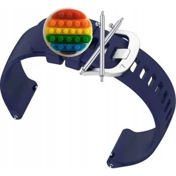 Opasek Pásek Řemínek pro DT NO.1 DT93, silikonová spona stříbrná, tmavě modrá, nastavitelný