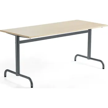 Jídelní stůl Stůl PLURAL, 1600x700x720 mm, akustická HPL deska, bříza, antracitově šedá