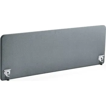 Paraván Stolový paraván ZONE, bílé svorky, 2000X650x36 mm, potah Rivet, modrošedá