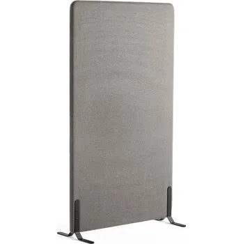 Paraván Paraván ZONE, 1700x1000x46 mm, potah Rivet, černé nohy, stříbrnošedá