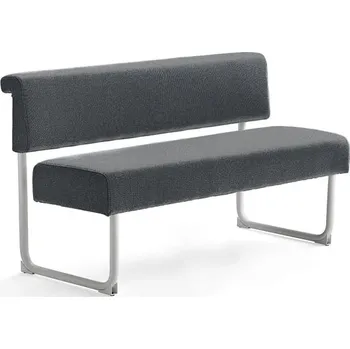 Pohovka Pohovka START, 1400 mm, textilní potah, antracitově šedá, bílá