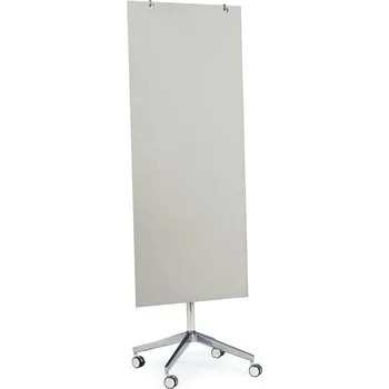 Mobilní skleněná tabule STELLA, magnetická, šedá
