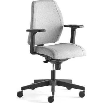 Kancelářská židle LANCASTER, nízké opěradlo, stříbrnošedá