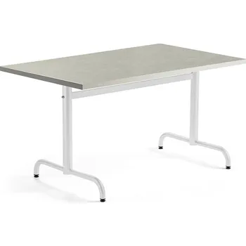 Jídelní stůl Stůl PLURAL, 1200x800x720 mm, linoleum, šedá, bílá