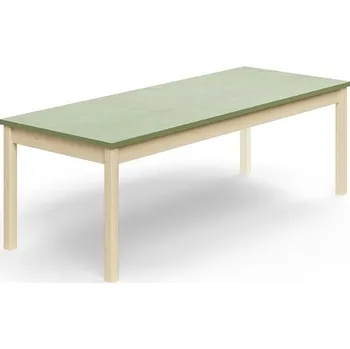 Psací stůl Stůl DECIBEL, 1800x700x590 mm, akustické linoleum, bříza/zelenošedá