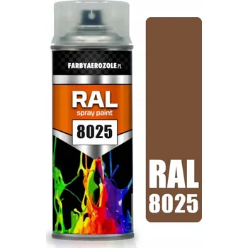 Barva ve spreji RAL 8025 Lesklý BLEDĚ HNĚDÁ Spray 400ml Akrylový Lak