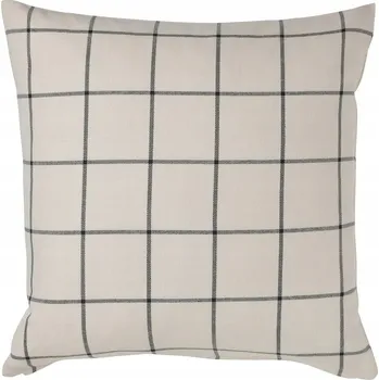 Povlak na dekorativní polštářek IKEA povlak na polštář SPIKKLUBBA, krémová/černá vzor, 50x50 cm