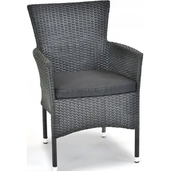 Zahradní křeslo IWHOME umělý ratan šedé