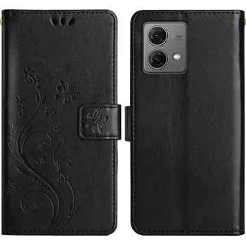 Pouzdro na mobilní telefon Flowers knížkové pouzdro na Motorola Moto G85 5G - černé