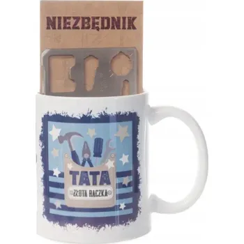 HRNEK S NÁPISEM NEZBYTNÁ VÝBAVA TÁTY S MULTIFUNKČNÍM NÁŘADÍM - DEN OTCŮ