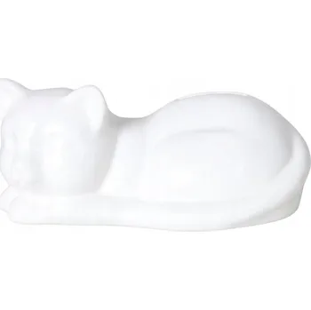 Obraz Figurka kočky ležící, pokladnička, bílá
