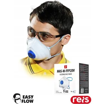 Protiprachová polomaska s ventilem, třída FFP2 10 Ks