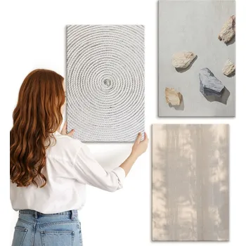 Obraz Obraz Na Plátně Sada Boho obrazy s přírodními texturami a strukturami 3x 40x60 cm