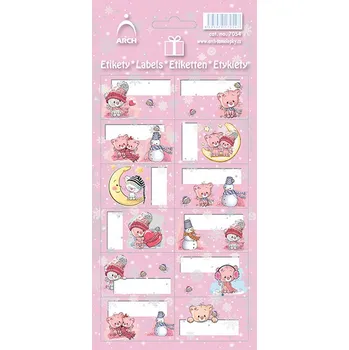 Balící papír Samolepky dárkové vánoční - kočičky