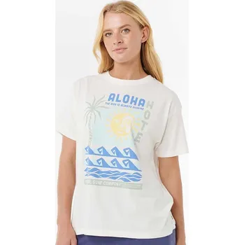 triko RIP CURL Aloha Hotel Relaxed BONE velikost oblečení M