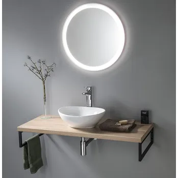 AQUALINE VEGA deska pod umyvadlo 52x45cm, dub platin