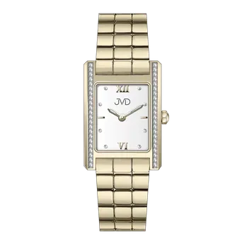 Hodinky JVD Dámské hranaté zlacené náramkové elegantní šperkové hodinky JVD JG1041.2 ( )
