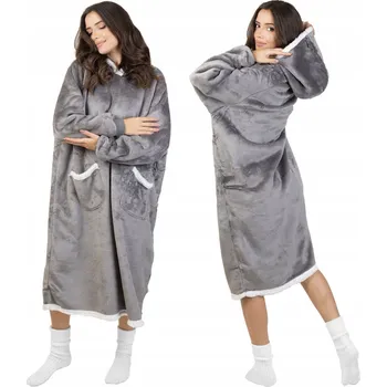 Pánská mikina TEPLÁ MIKINA MIKINOVÁ DEKA DEKA 2 V 1 SILNÁ XXL KOŽEŠINOVÁ FLÍSOVÁ MIKINA fleecová mikina s kapucí VELKÁ