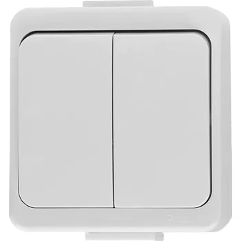 vypínač Dvojitý podsvícený vypínač SMART Bílý IP44