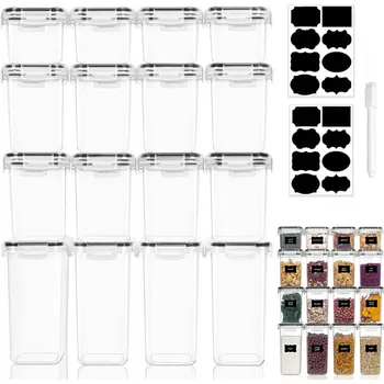 Dóza na potraviny SADA DÓZ NA POTRAVINY 1 6 Ks VÍČEK 16x NÁDOBA NA POTRAVINY