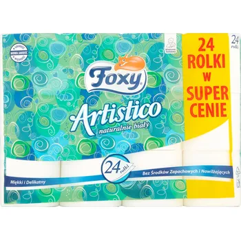 Toaletní papír Suchý toaletní papír bez vůně Foxy 24 ks